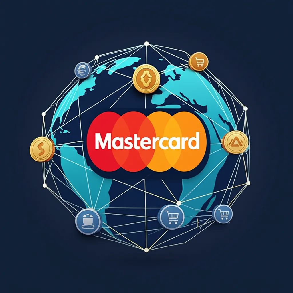 Mastercard 將穩定幣整合進全球支付網絡的願景，強調其在日常交易中的潛力的插圖