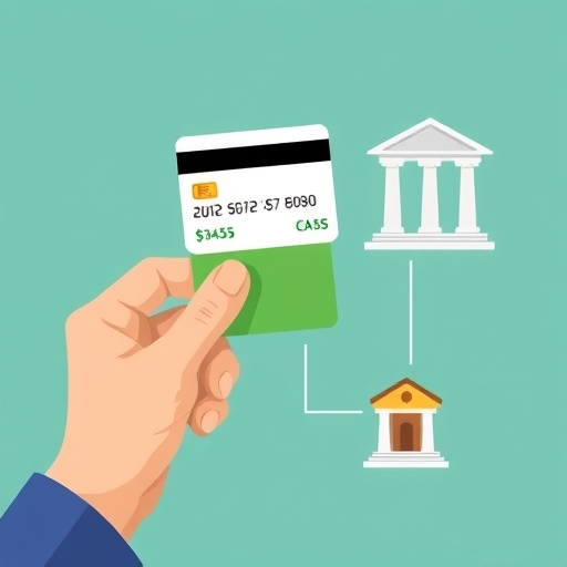 一個人手持雙幣卡和外幣卡，顯示連結到銀行帳戶的不同外幣帳戶，簡化國際支付無需即時兌換