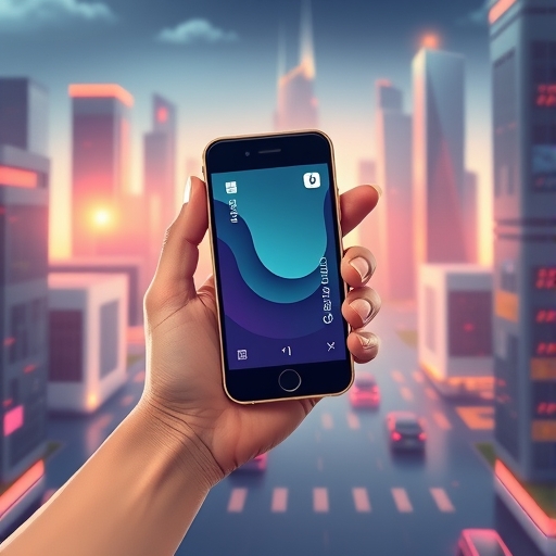 手持智慧型手機以數位信用卡取代傳統錢包的未來支付演進插圖