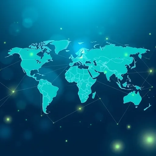 全球交易與安全支付路徑的風格化世界地圖插圖，強調多幣卡的國際便利性